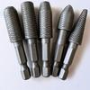 5pcs Hex Shank Rotary Steel File Set Dark Gray Durable Carbon Steel for Drilling Grinding Sanding & Engraving