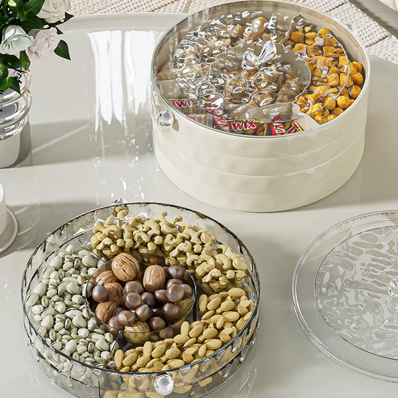 Products Household Fruit Box, Living Room Coffee Table, Dry Fruit Tray, Candy Box, Nut Snack Storage Box, Peanut and Melon Seed Tray