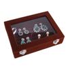 Velvet Jewelry Tray Organizer Box Holder with Clear Lid for Drawer Stud Earring