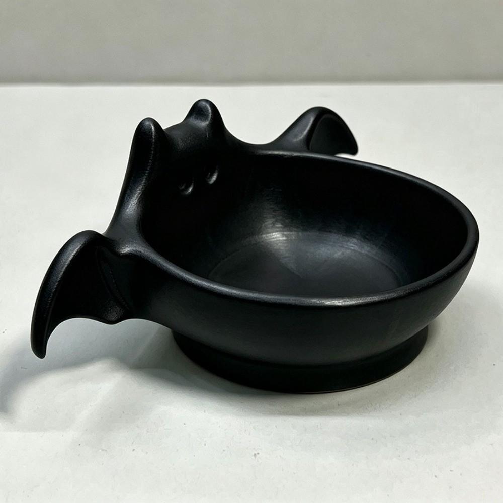 Luminous Ghost Bat Desktop Decor Tray Cute Halloween Snack Bowl  Desk Organizer