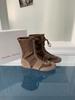 American retro medium tube wasteland Martin boots retro western knight boots women's Z-