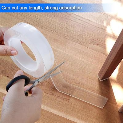 1 PZ Nastro Biadesivo Trasparente Senza Traccia Riutilizzabile Impermeabile Nastro Adesivo Pulibile Casa
