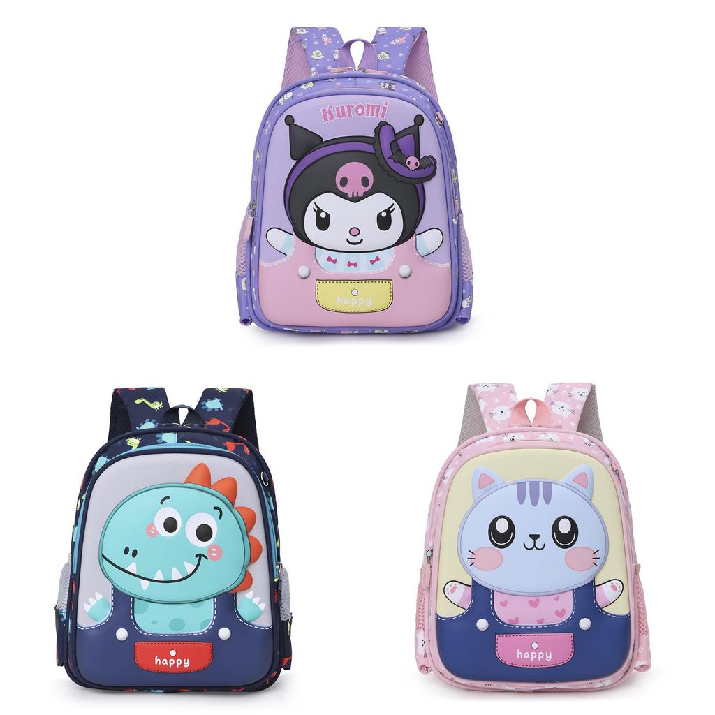Kuromi Bear Pattern Preschool Backpack For Toddler Girls Boys With Air Cushion Straps And Lightweight Nylon