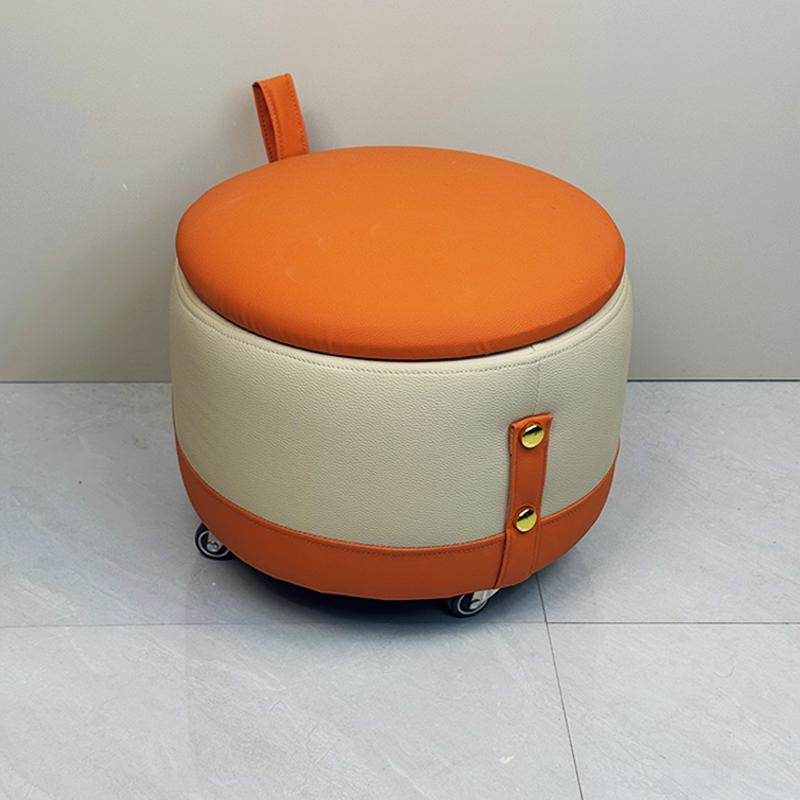 Sgabello con contenitore e ruote - poggiapiedi multifunzionale, sgabello per scarpe, sgabello scorrevole per la casa, ingresso, seduta per soggiorno