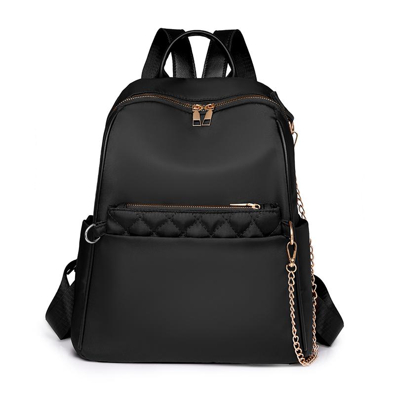 Женский однотонный рюкзак для путешествий с цепочками — фото 13