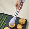 Silicone Food Tongs High Temperature Resistant Non-Slip Cooking Clip Clamp for BBQ Salad Grill