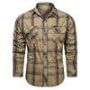 American Retro Shirt Men's, Spring and Autumn Solid Color Casual Versatile Long-sleeved Shirt Ruffian Handsome Tooling Trendy Brand