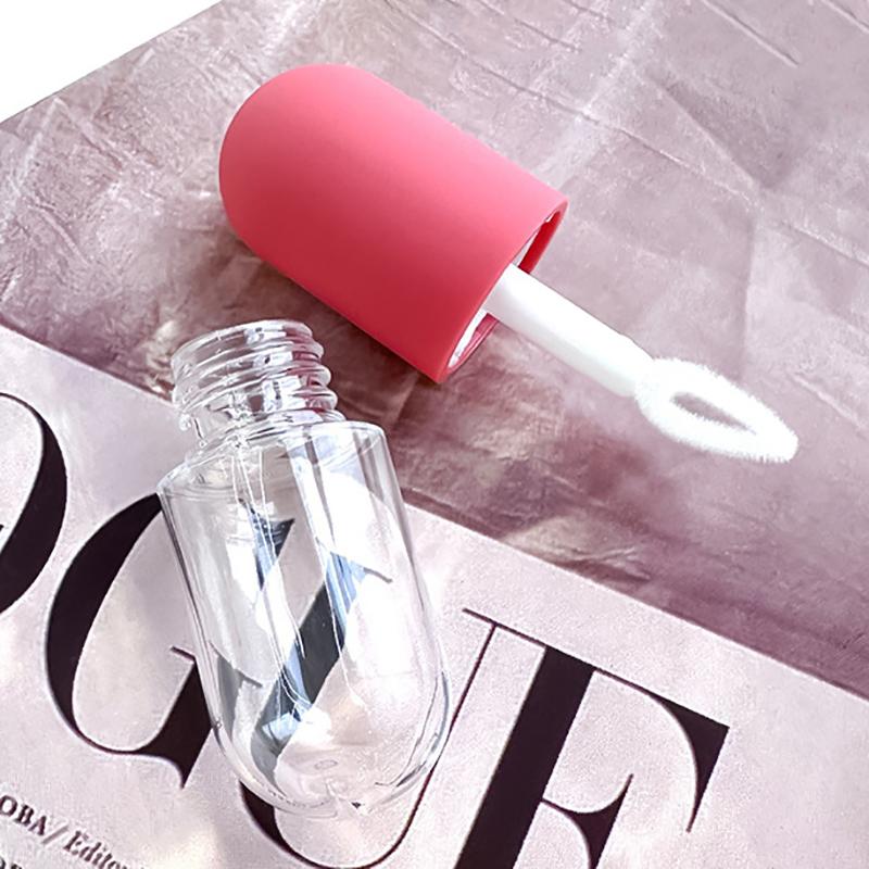 1/2/5 Pezzi Tubetto Vuoto per Lucidalabbra 4,5 ml Mini Piccolo Capsula Flacone Circolare Plastica Trasparente Gommata Opaca Tubetto Vuoto per Rossetto