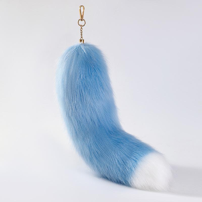 Keychain Pink Key Ring Raccoon Coat Tails Chain Keychain Keyring Gift New Tails Key Ring Chain Creative Rings For Men