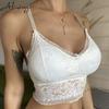 Sexy Lace Bralette Tube Tops Bandeau Summer Women Lace Bra Comfy Tanks Y Back Crop Top Girl Underwear Wire Free Padded Camisole