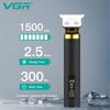 VGR 082 Hair Trimmer T-shaped Professional Hair Cutting Machine Cordless Rechargeable Bald Trimmer Men's Hair Clipper Shape Carving Safe and Hygienic