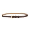 Womens Genuine Leather Slim Waist Belt For Dresses And Shirts With Metal Buckle For Casual Or Office Wear