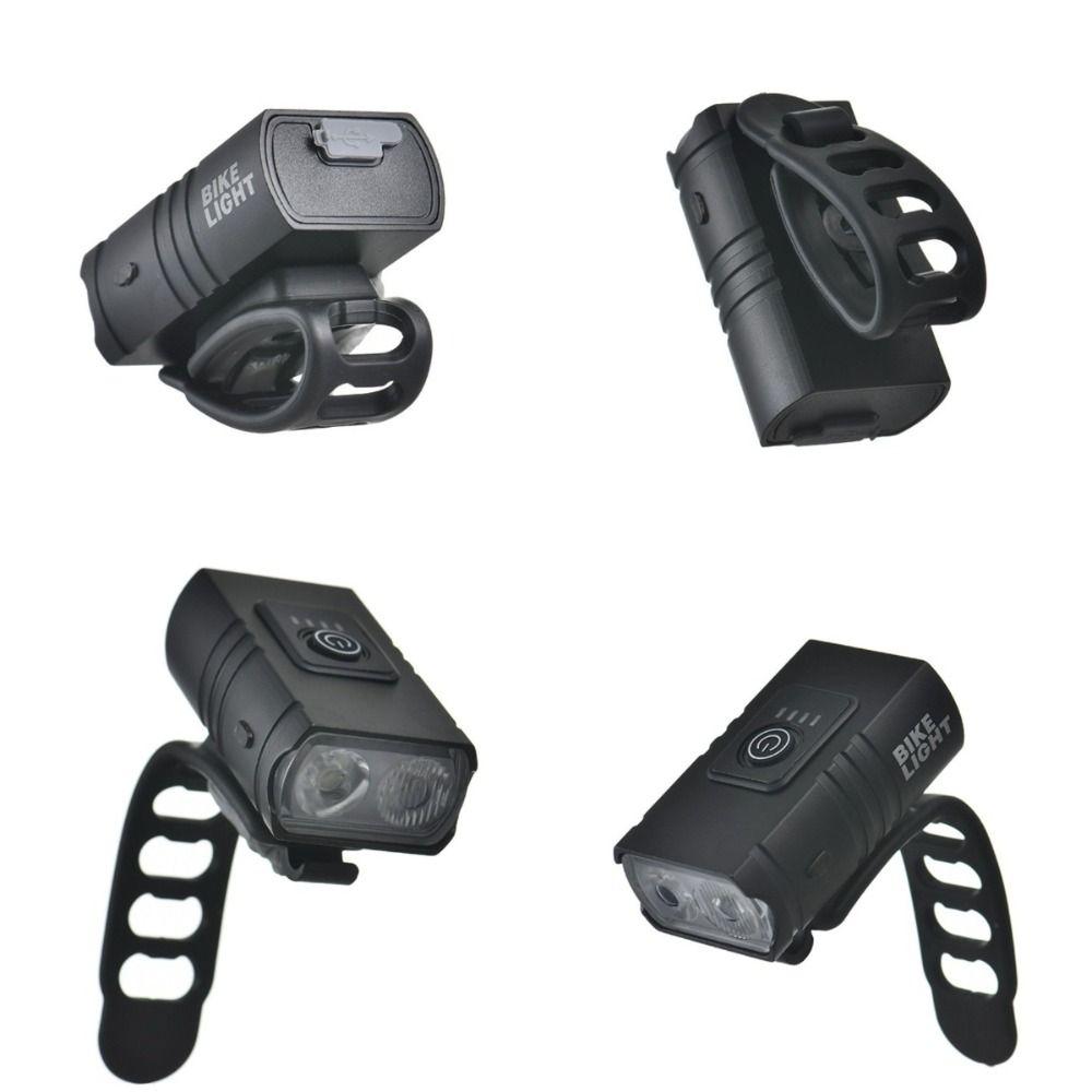 USB Rechargeable LED Bike Front Lamp Waterproof Bike Flashlights Bicycle Headlight Outdoor Cycling