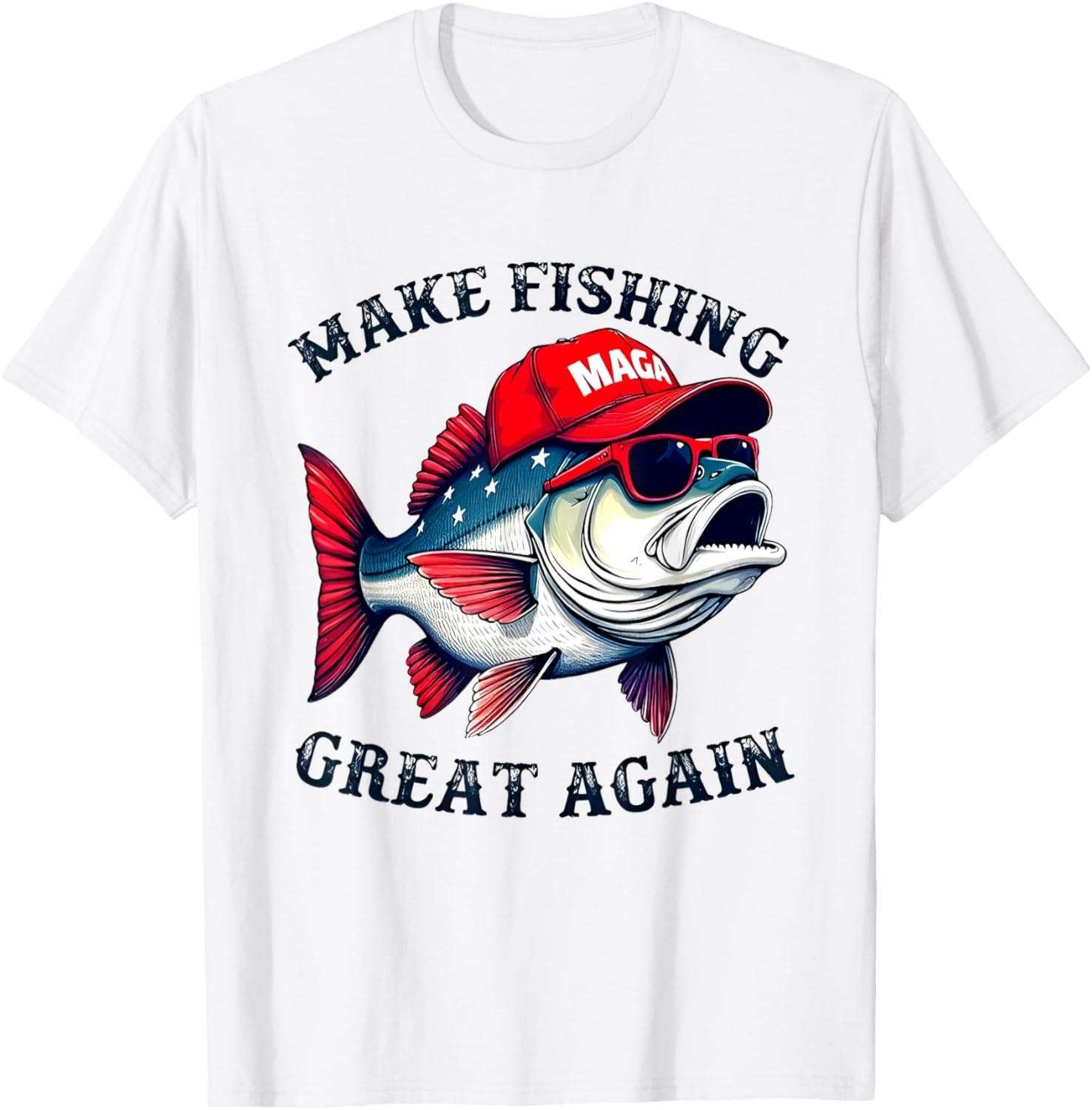 Maga Fishing Make Fishing Great Again T-Shirt Mens Womens Tees Top unisex T-Shirt Mens Womens Tees Top 4XL
