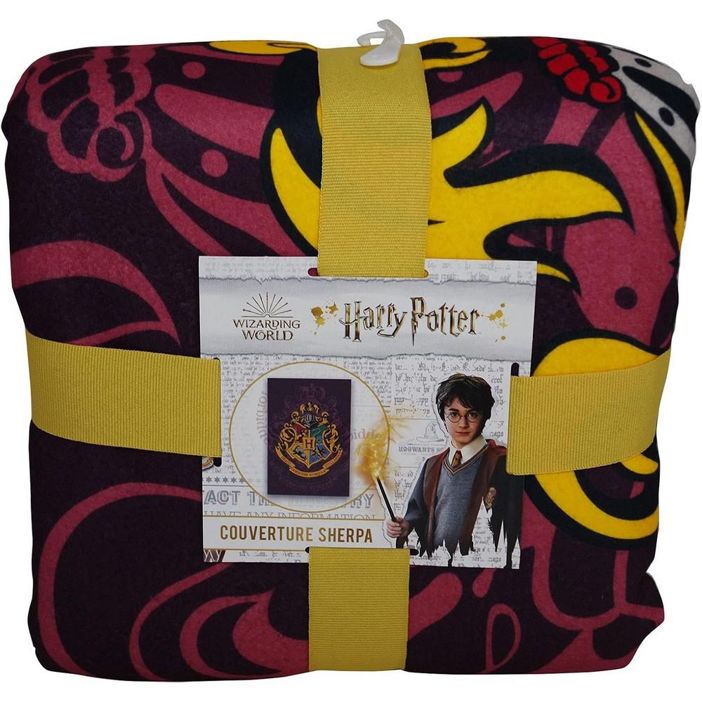 Harry Potter Sherpa Hogwarts Crest Blanket