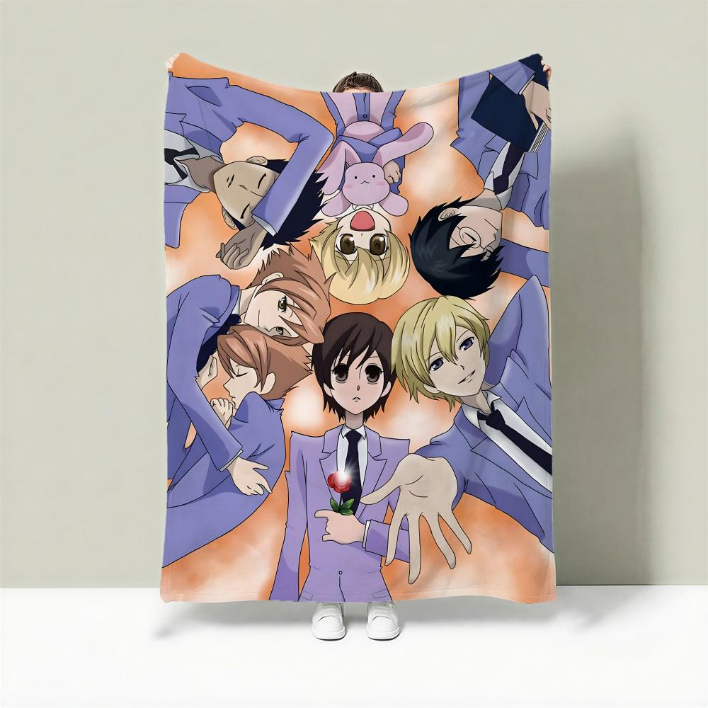 

Anime O-Ouran High School Host Club Throw Lightweight 240g Flannel Blanket Soft Skin-friendly for Summer Cooling 75cmx90cm