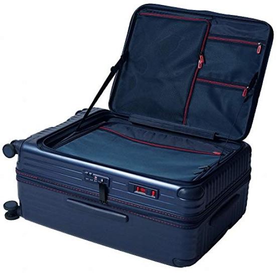 Suitcase Gull Wing Front Open CAT738LY Warranty 100L 73 Cm 5kg Denim Blue [Cargo] (2WAY Storage)