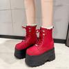 Super High Platform Ankle Boots for Women Punk Thick Bottom Shoes Height Increasing Women's Boots Autumn Botines Bottes Femmes