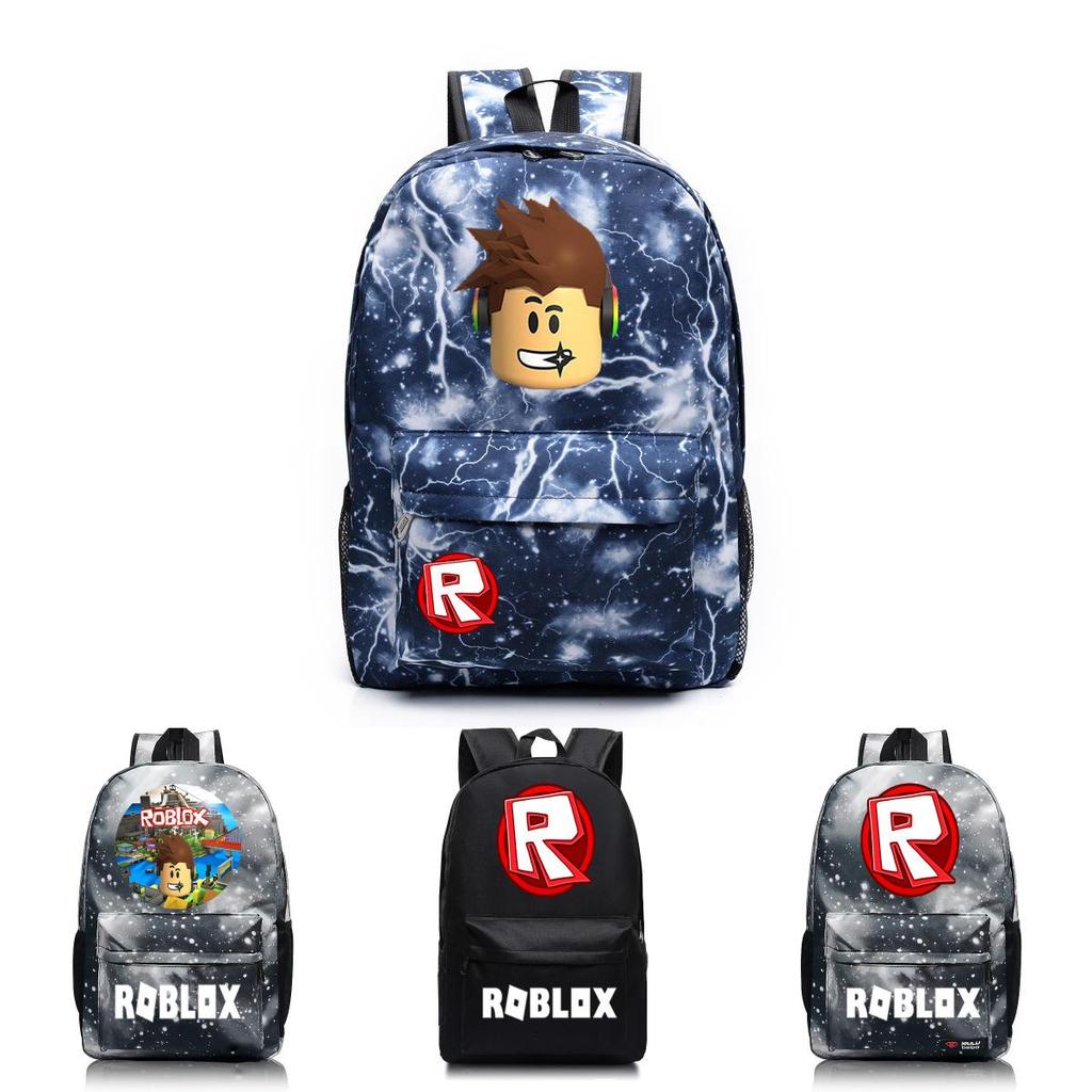 Roblox Pattern Kids Schoolbag Backpack With Starry Background And Large Capacity