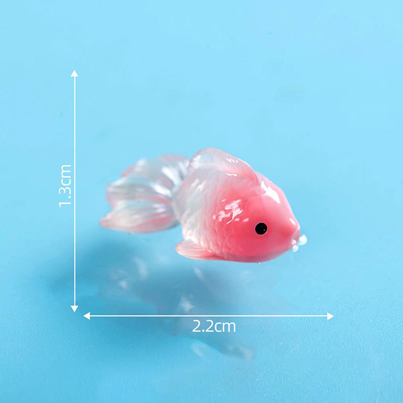 1Pc Micro Landscape Creative Cute Lucky Koi Fish Ornament Drip Gel Mini Fish Statue Ornaments Goldfish Gifts Desktop Jewelry