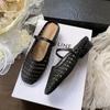 2025 New Summer Weave Slippers Cover Toe Sandals Mesh Mules Women Shoes Increase Height Heel Ladies Shoes Modern Slippers Sliver
