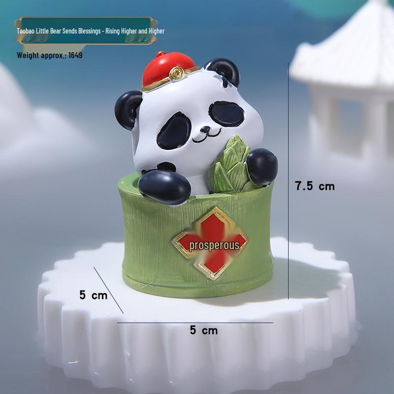 Guochao Cute Bear Miniature - Car, Office, Desk Decor & Stress Relief Ornament