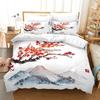 Beautiful Flowers Comforter Bedding Set Plum Bossom Duvet Quilt Cover Set For Adults Women Bed Linen And Pillowcase King Size