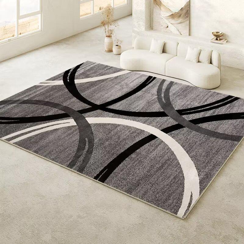 Modern Geometric Large Area Carpets for Living Room Simple Style Soft Washable Home Rug Bedroom Tatami Non-slip Baby Mat Flannel