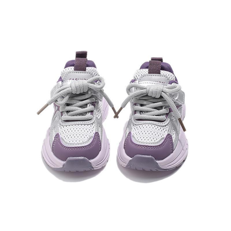 Men's and women's sports shoes 2025 spring and autumn new children's mesh breathable dad shoes medium and large children's versatile casual shoes