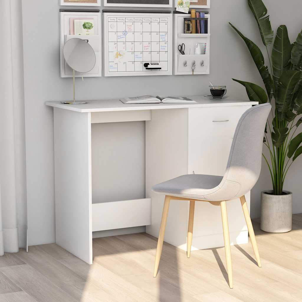 vidaXL Schreibtisch Weiß 100×50×76 cm Holzwerkstoff weiß