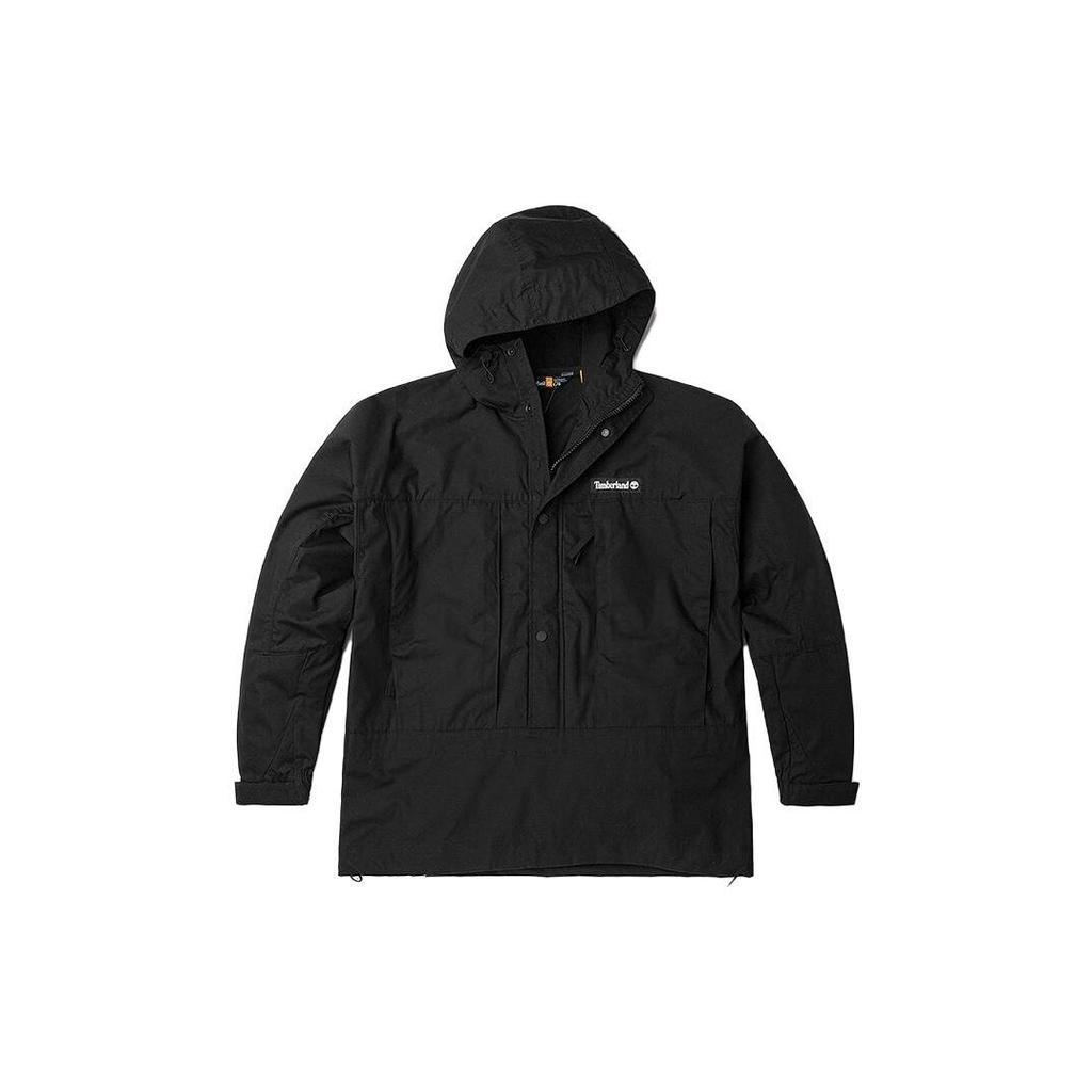Timberland Solid Color Hooded Water-Resistant Casual Jacket Men jackets Black A26P2-001