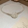 Two Layer Flower Pearl Necklace Jewelry Accessories Pearl Clavicle Chain  Girls Party