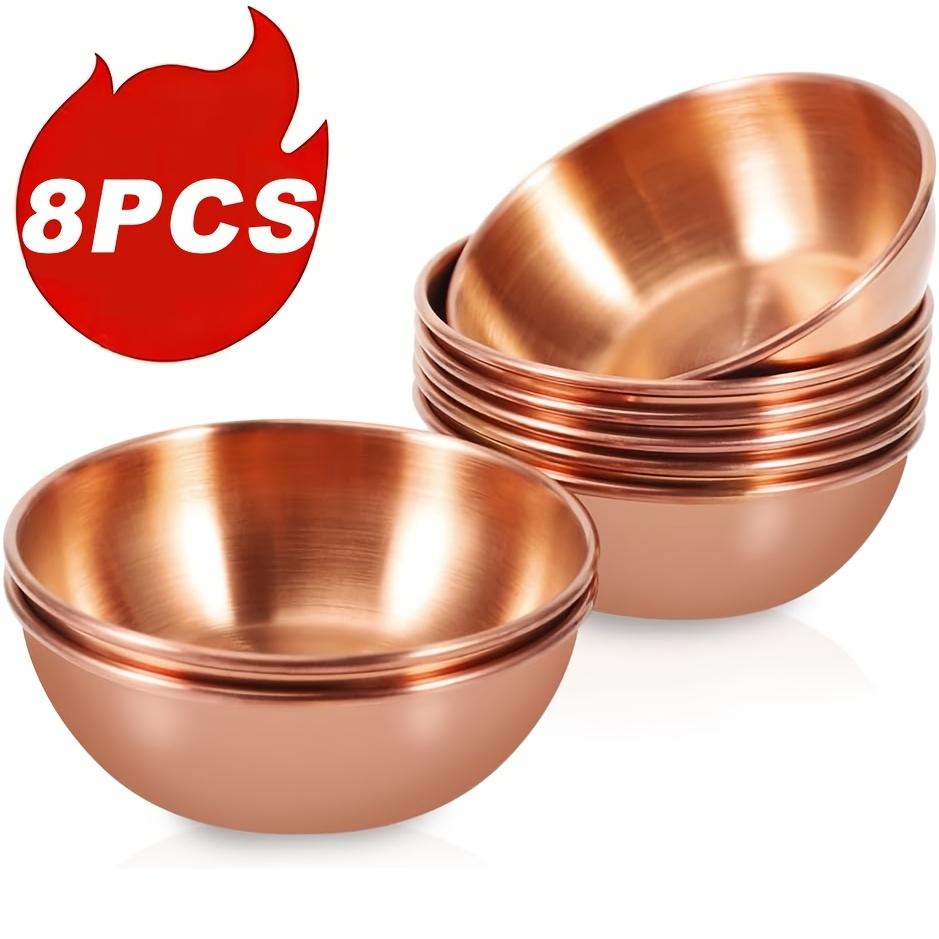 8One Pack3.3Approximately inches 8.4Small stainless steel sauce dish, stainless steel dipping bowl, soy sauce bowl, silver round seasoning dish,