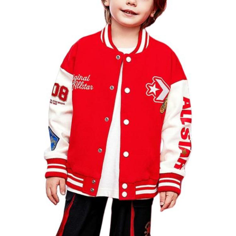 Converse x GLADEE Baseball Jacket All Star Converse Red Children Aged 3 7 Years Old CV2512044 110/56(5)