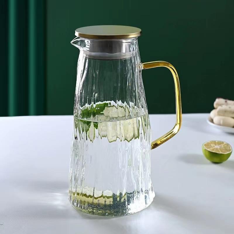 Summer New Explosion-proof Cold Kettle Large-capacity Beverage Pot Household High Temperature Resistant Glass Pot Cold Kettle Set