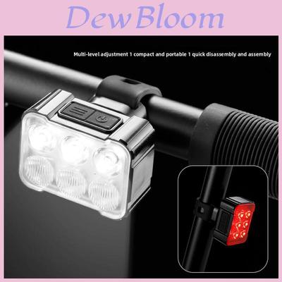 Bicycle Front And Rear Led Light With Waterproof Material For Night Riding Safety