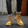 Men's Retro Korean Style Mid-Cut Zipper Leather Boots - British Trendy Design (29156)