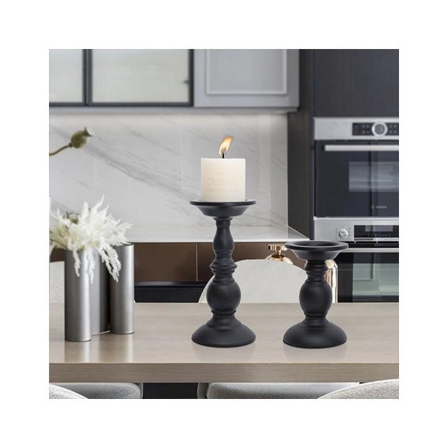 Simple Creative Iron Pillar Candle Holder for Scented Candles Christmas Home Decoration Handmade Retro Dining Table Ornaments