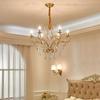 Obývací pokoj, ložnice, lustr do kreativní jídelny Crystal Retro Gold, moderní a minimalistické světlo