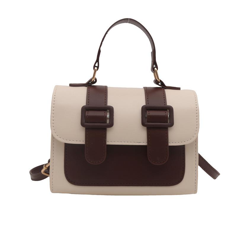 Trendy Autumn Color Block One Shoulder Bag For Women Stylish Crossbody Handbag Medium Size