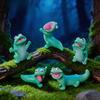 Green Lizard Tom Desktop Ornament Model Toy Cartoon Animation Movie Character Image Doll Desktop Craft Mini Small Ornament Gifts