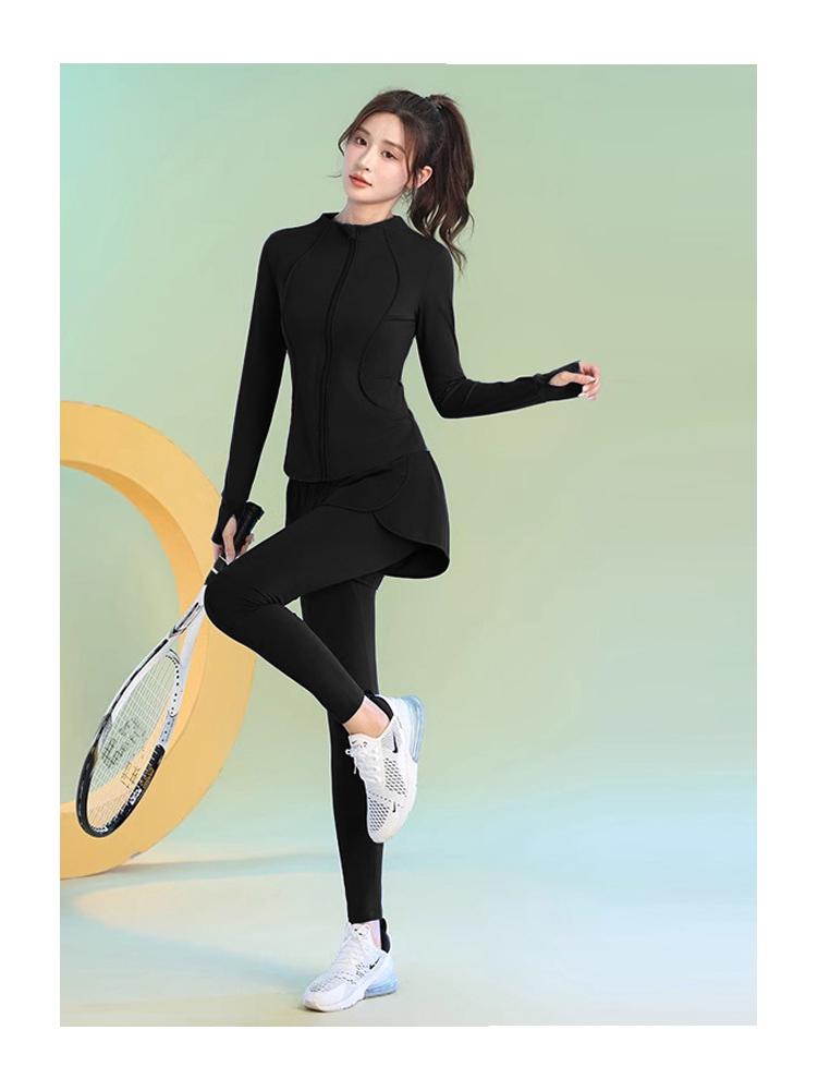 2025 Women's Slimming Morning Run Yoga Set - Long Sleeve Quick-Dry Fitness Outfit