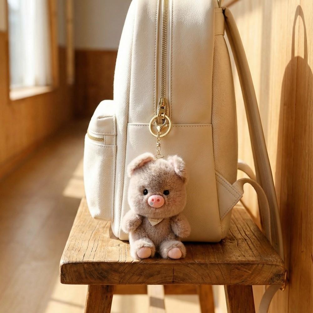 Cute Plush Pig Keychain Cartoon Bag Hanging Bag Charm Stuffed Pig Pendant  Gifts