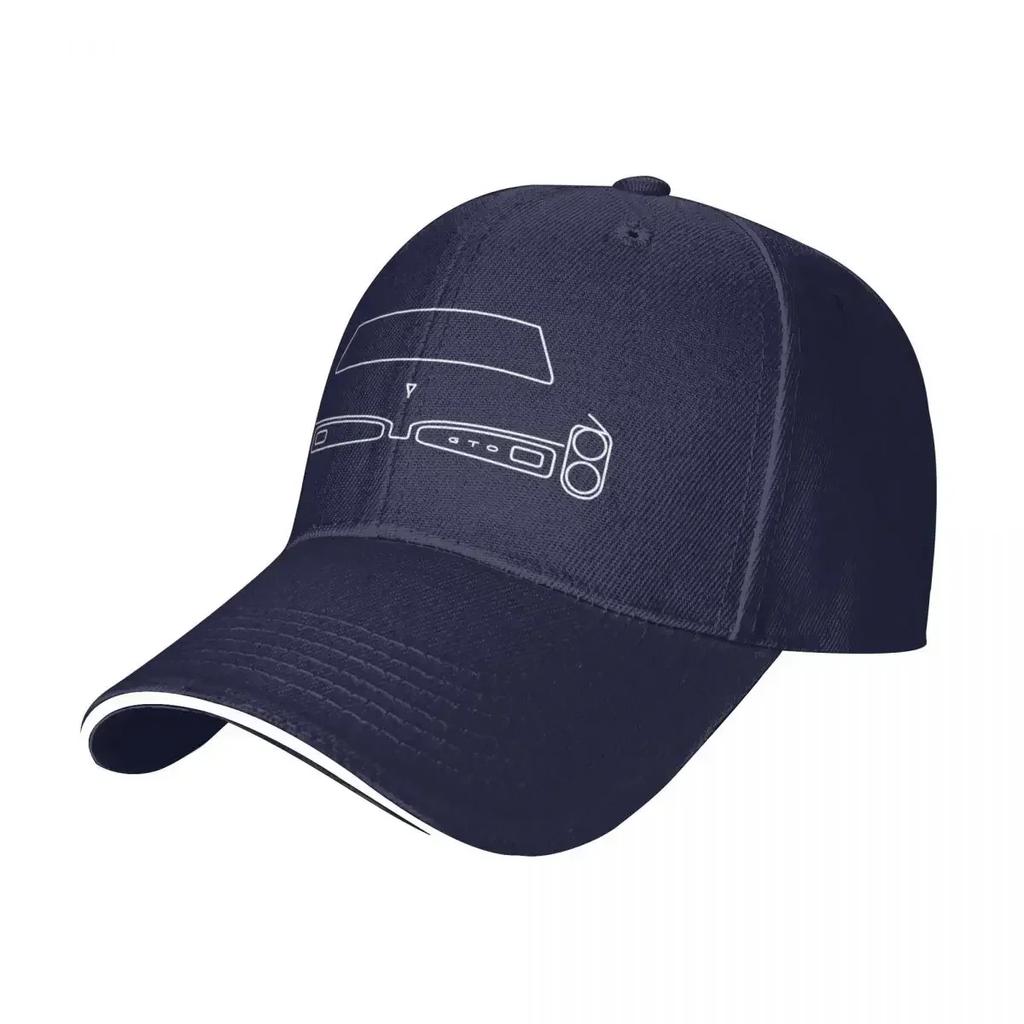 Pontiac GTO outline graphic (white) Baseball Cap Luxury Cap Uv Protection Solar Hat Luxury Brand Caps For Men Women's