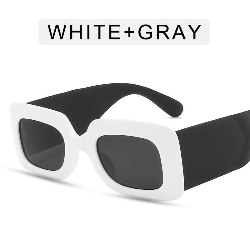 European American Style Women Sun glasses Rectangle Shape Wide Leg Women's Sunglasses New Stylish Man Sunglasses