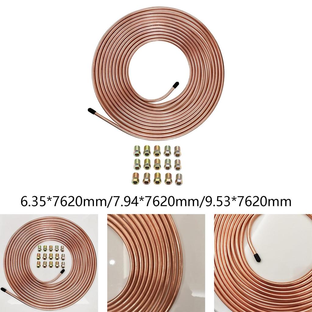 High Strength Copper Coated Brake Pipe Repair Kit Flexible Tubing Roll for Vehicle Brake Maintenance
