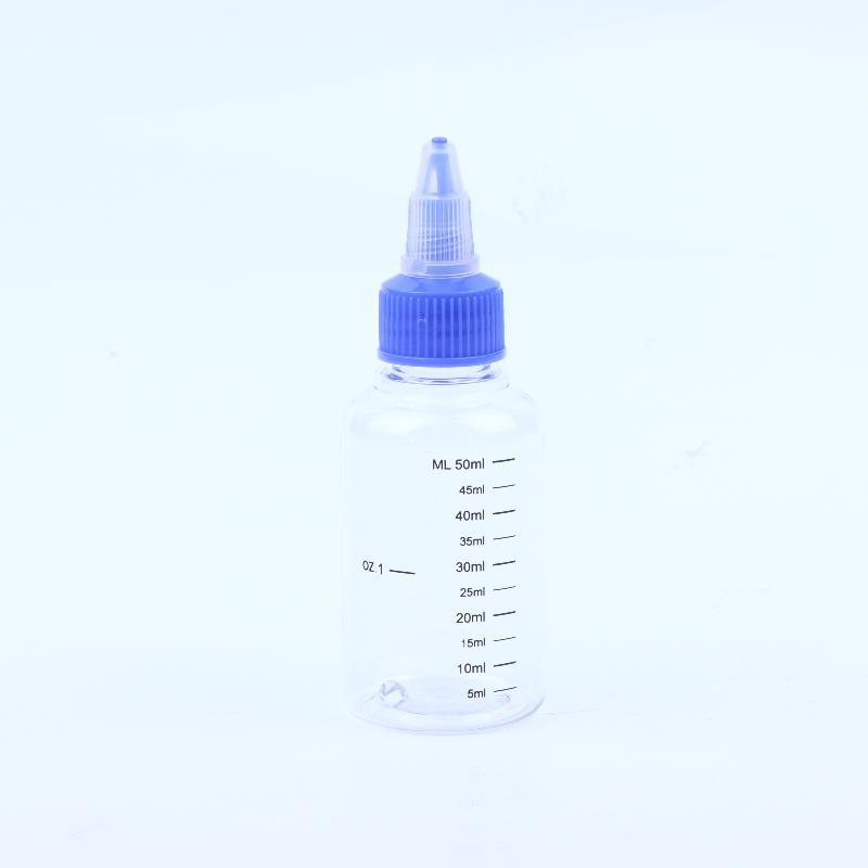 1Pc 30-500Ml Clear Pet Graduated Bottles Twist Cap Refillable Liquid Sample Container Inks Oils Arts Hair Dye Water Bottle