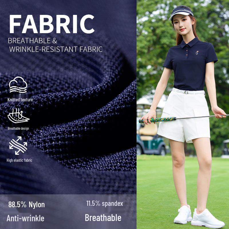 Women's Breathable Short-Sleeve Golf Polo - Spring/Summer Sportswear
