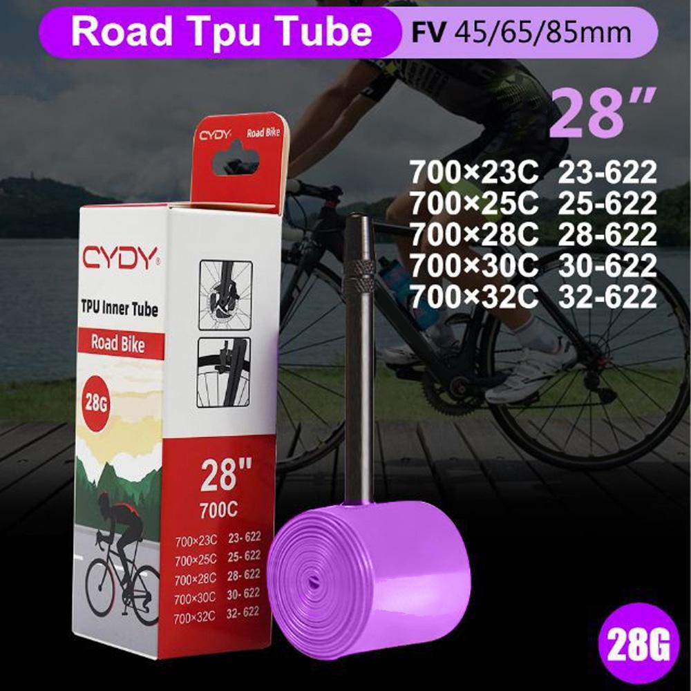CYDY 700x23 32C TPU Inner Tubes with 45mm 65mm 85mm Ultra Light & Puncture Resistant Bicycle Inner Tube for Road Bike