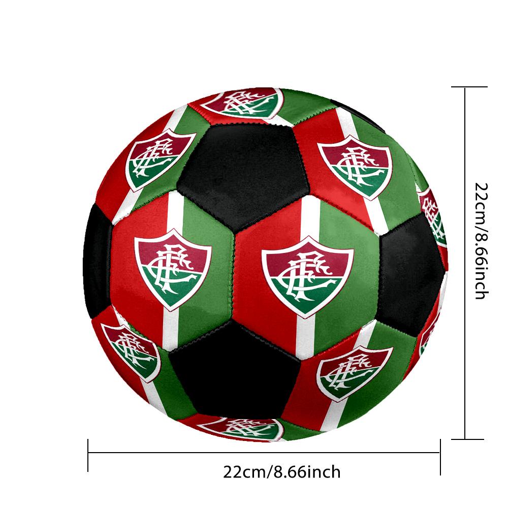 Fluminense Indoor Soccer Ball Colorful All Ages Size 5 Machine Stitched PVC Competition Ready Durable High-Bounce